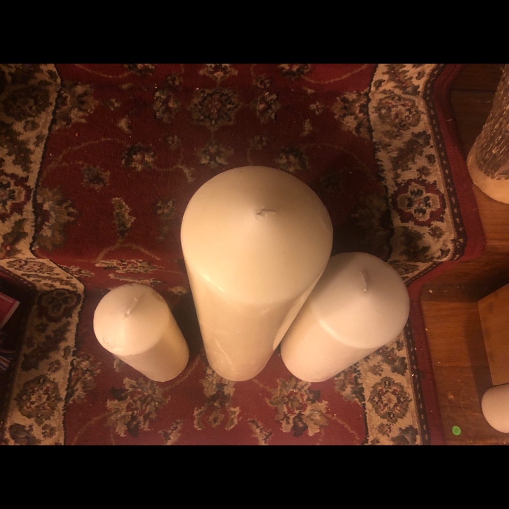 3 Big ol’ candles